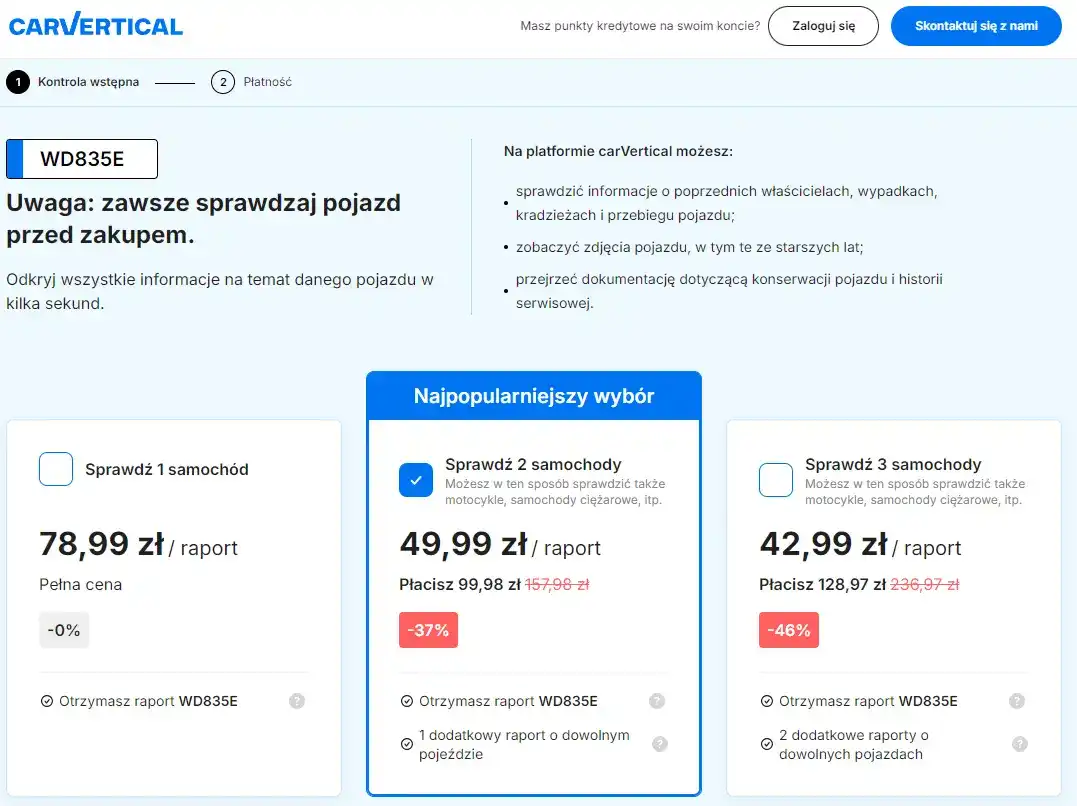 precheck carvertical